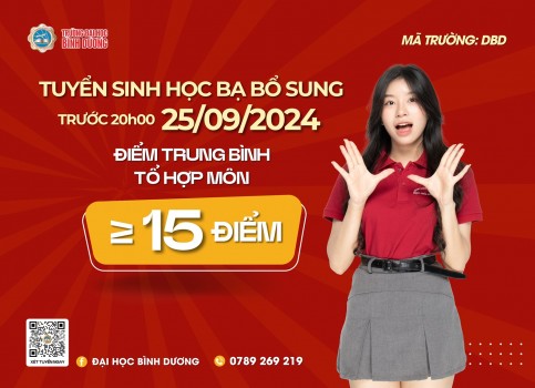 Công bố chỉ tiêu xét tuyển bổ sung hệ đại học chính quy đến 20g00 ngày 25/09/2024